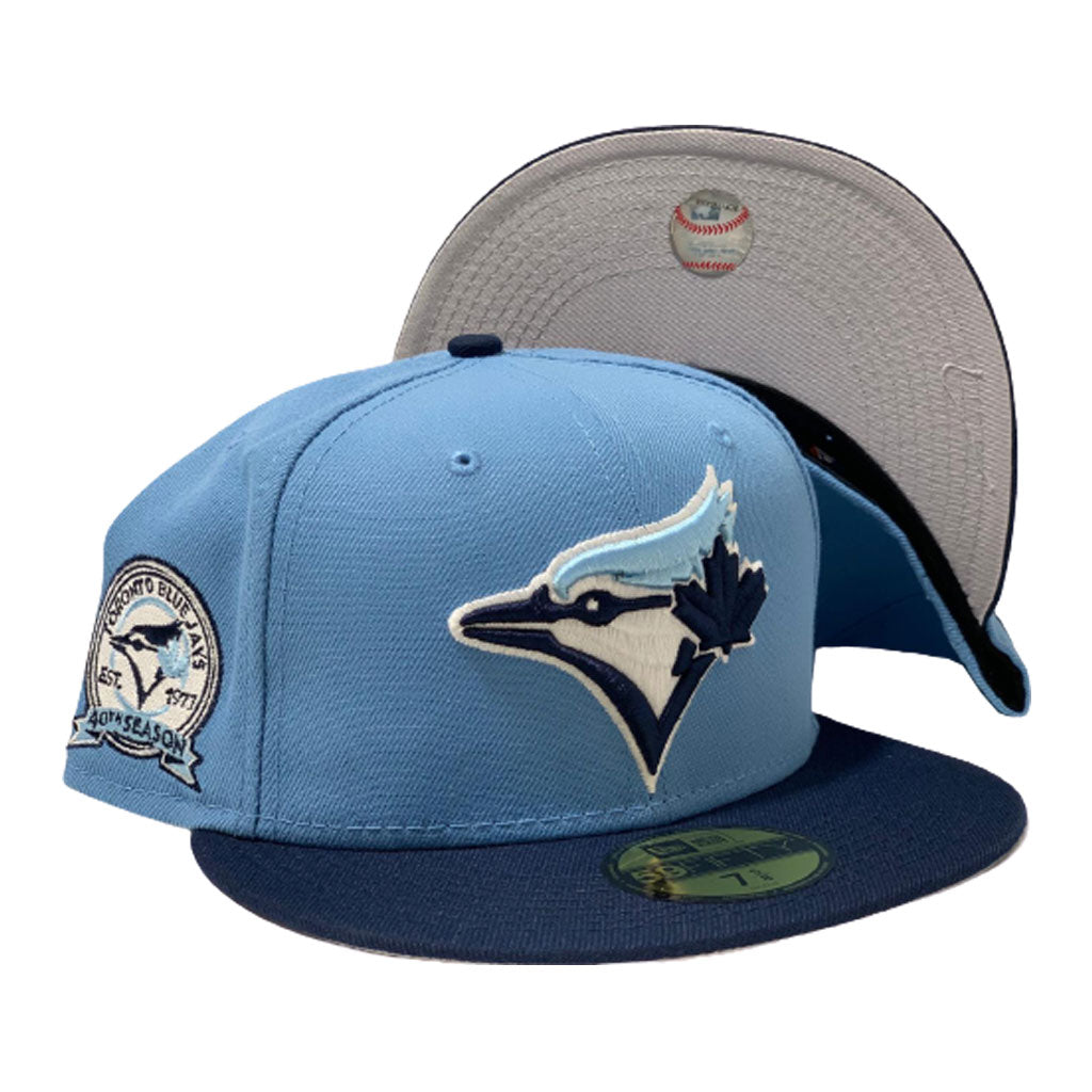 TORONTO BLUE JAYS 40TH SEASONS NAVY/ SKY NEW ERA FITTED HAT