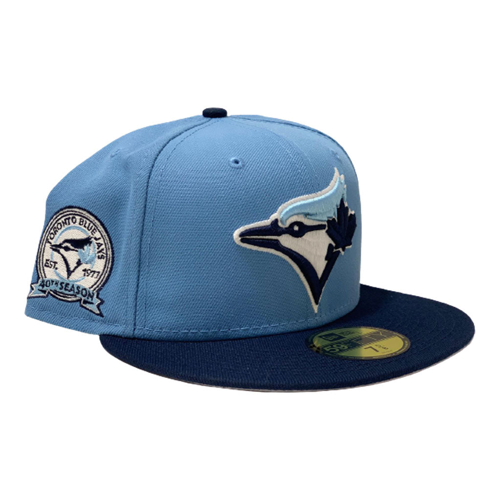 TORONTO BLUE JAYS 40TH SEASONS NAVY/ SKY NEW ERA FITTED HAT