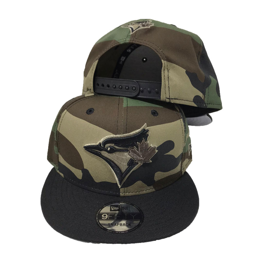 TORONTO BLUE JAYS WOODLAND CAMO 9FIFTY NEW ERA SNAPBACK CAP