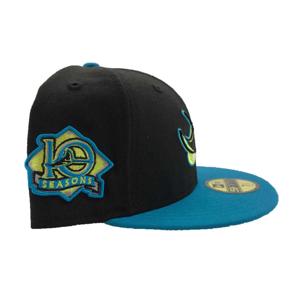 Tampa Bay 10 Seasons Black/Teal New Era Fitted hat