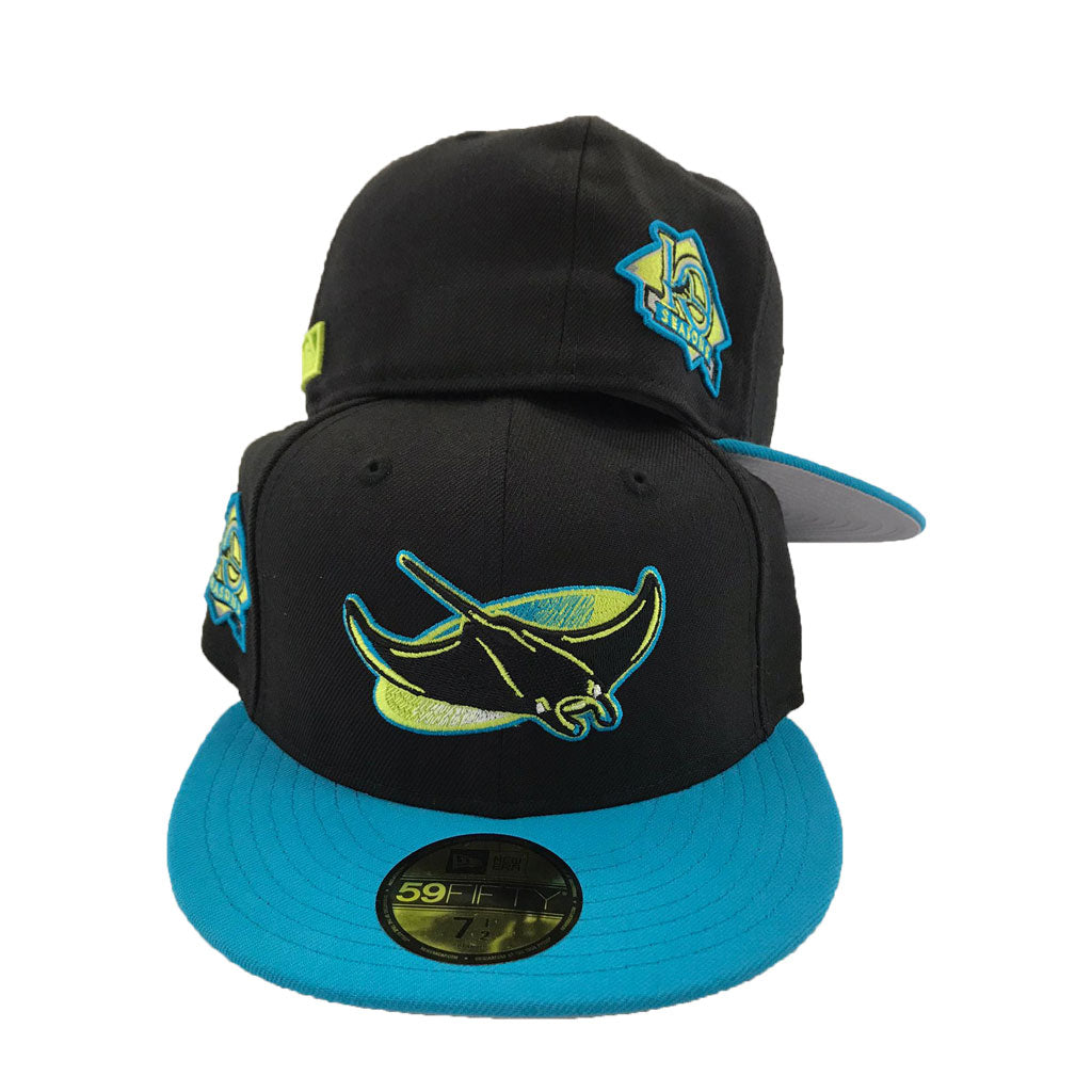Tampa Bay 10 Seasons Black/Teal New Era Fitted hat