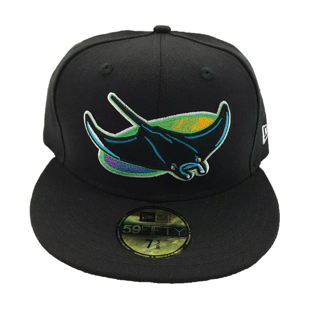 Tampa Bay Rays New Era Black Cooperstown Wool 59Fifty Fitted Hat