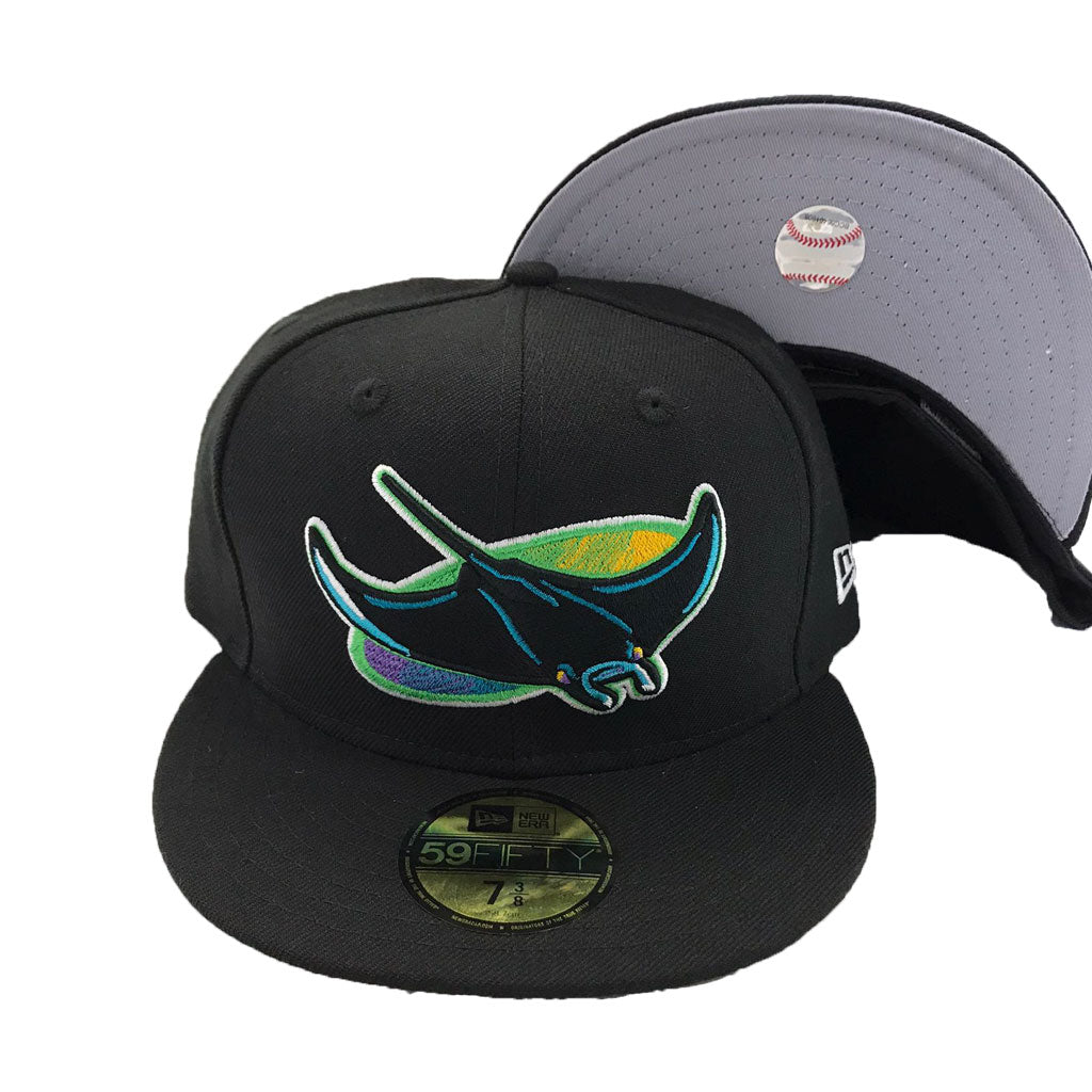 Tampa Bay Rays New Era Black Cooperstown Wool 59Fifty Fitted Hat