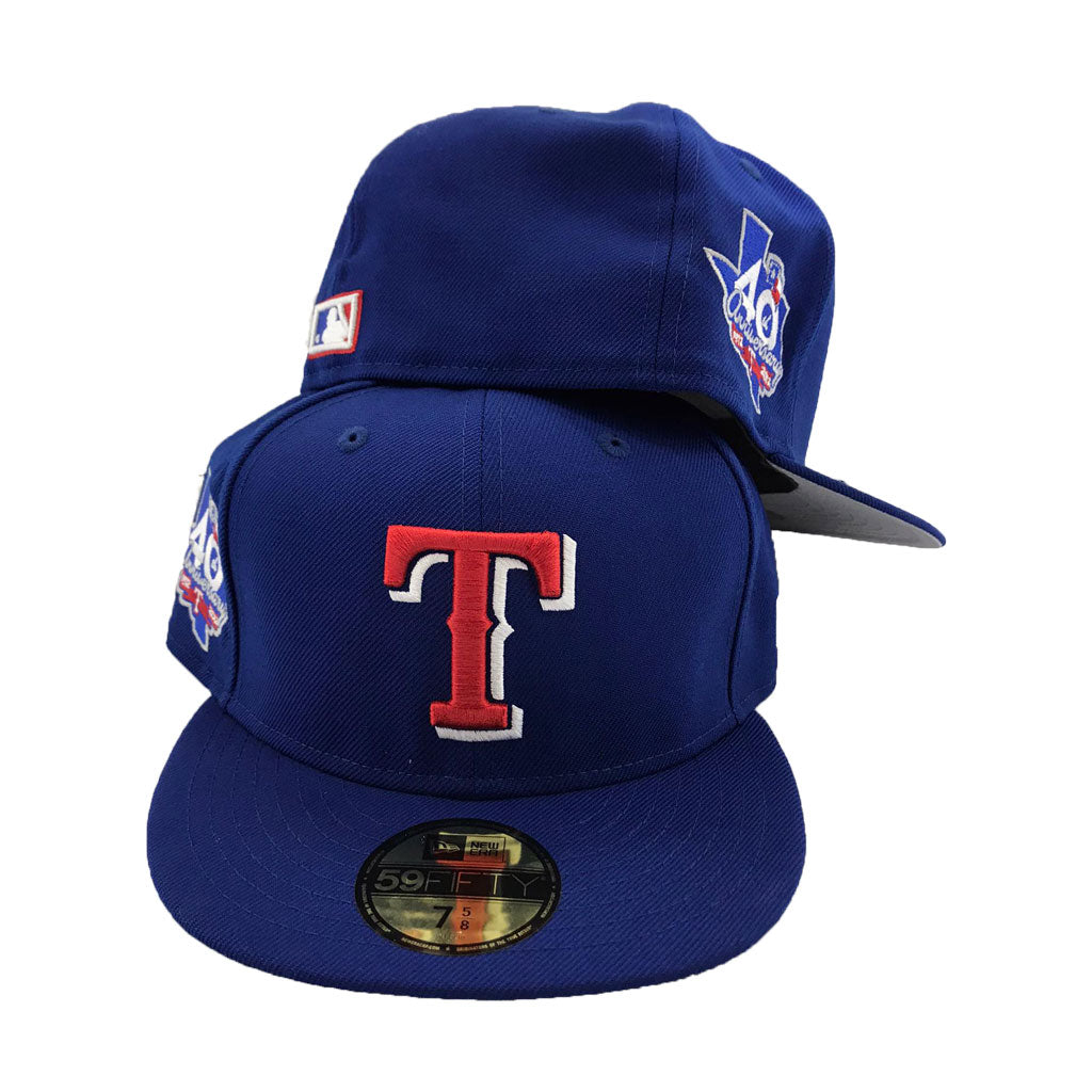 Texas Rangers 40th Anniversary Royal Blue New Era Fitted Hat