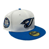 Toronto Blue Jays 30th Season White Blue Jewel New Era Fitted Hat