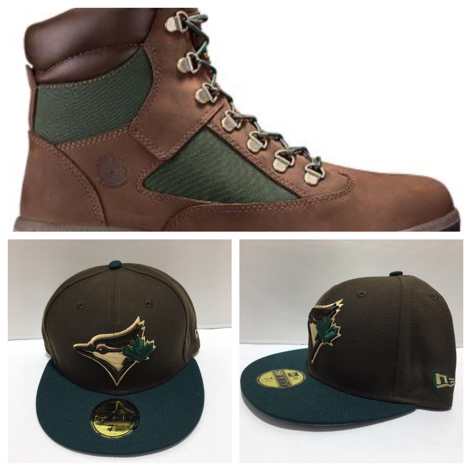 Matching New Era Toronto Blue Jays Fitted hat Timberland boot beef broccoli