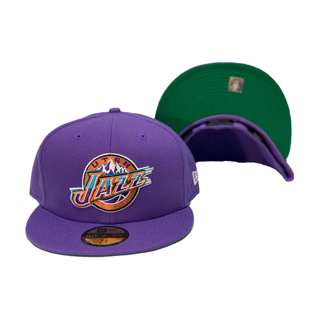 Utah Jazz Purple Hardwood Classics New Era Fitted Hat