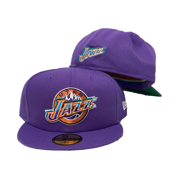 Utah Jazz Purple Hardwood Classics New Era Fitted Hat