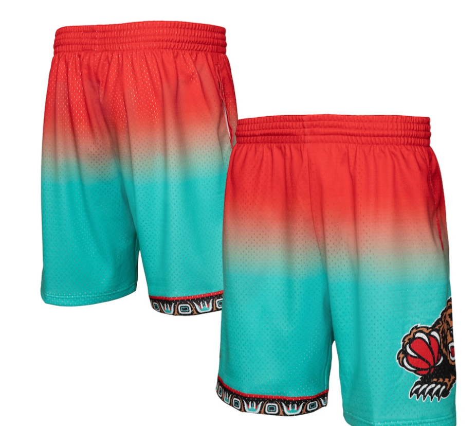 VANCOUVER GRIZZLIES FADEAWAY 1996 NBA MITCHELL & NESS SWINGMAN SHORTS