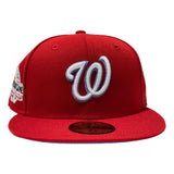 WASHINGTON NATIONALS 2018 ALL STAR RED ICY BRIM NEW ERA FITTED HAT