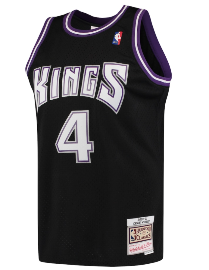 CHRIS WEBBER SACRAMENTO KINGS MITCHELL & NESS 2000 SWINGMAN JERSEY