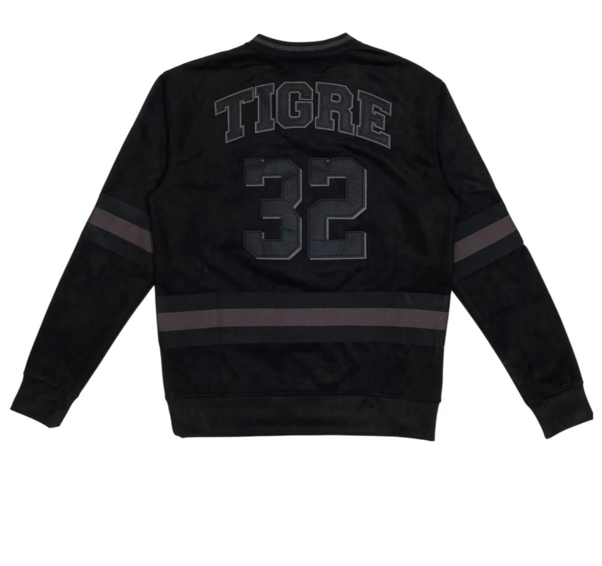 VIE RICHE BLACK TIGER VARSITY CREW NECK