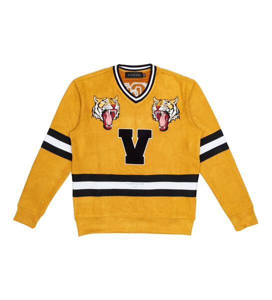 VIE RICHE WHEAT TIGER VARSITY CREW NECK