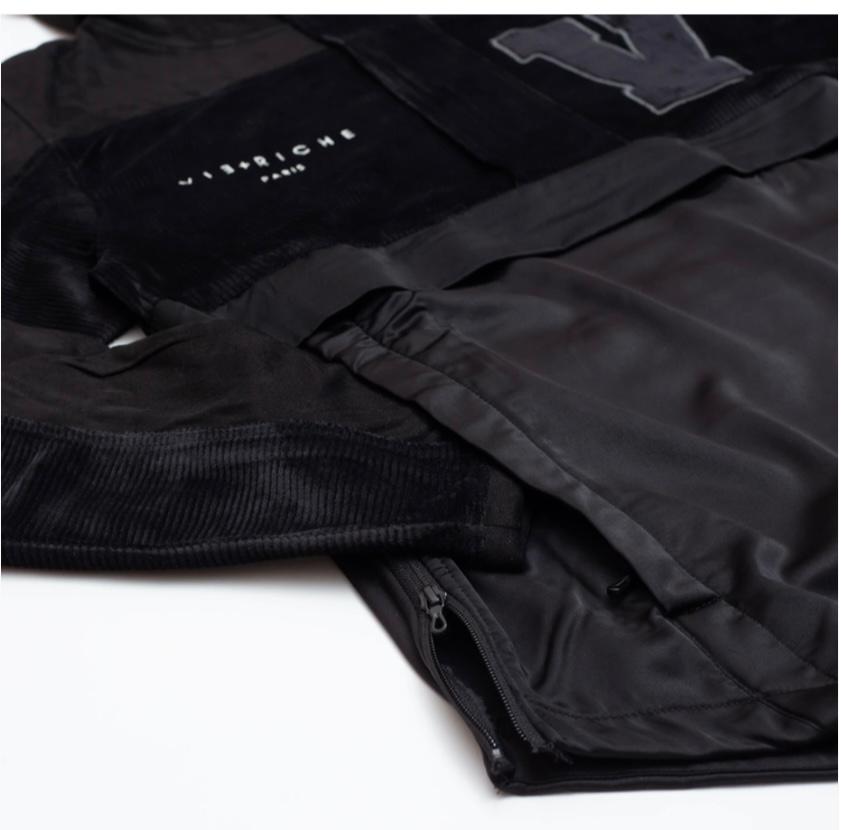 VIE RICHE BLACK VARSITY PULLOVER