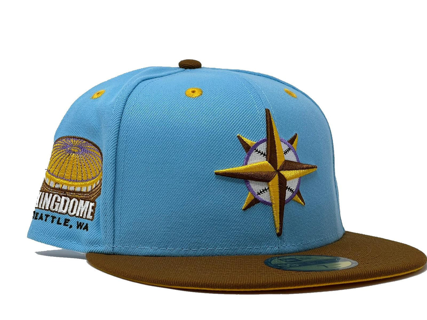 Seattle Mariners Kingdome Stadium Yellow Brim New Era Fitted Hats
