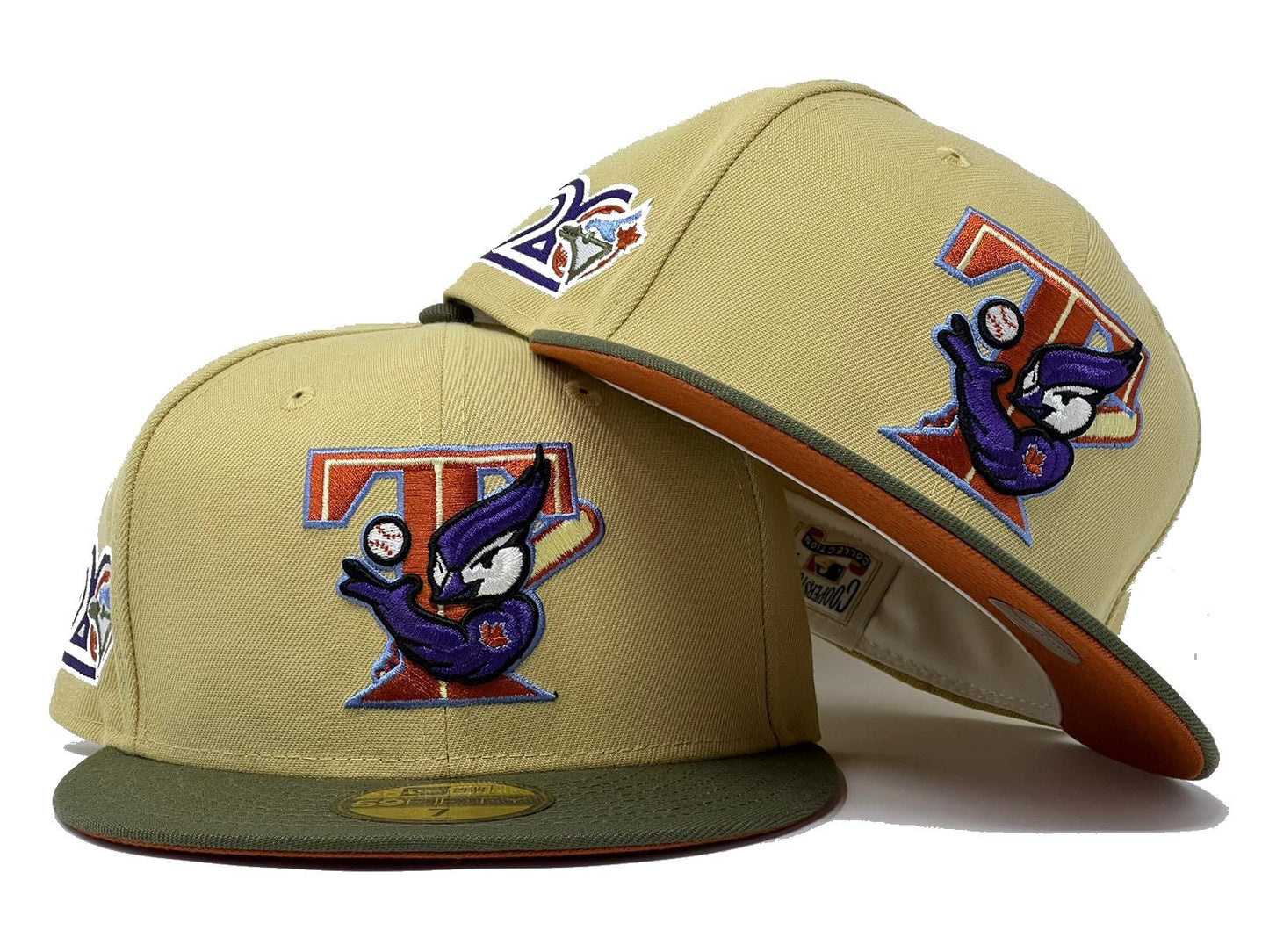 Toronto Blue Jays 20th Anniversary Rust Orange Brim New Era Fitted Hat