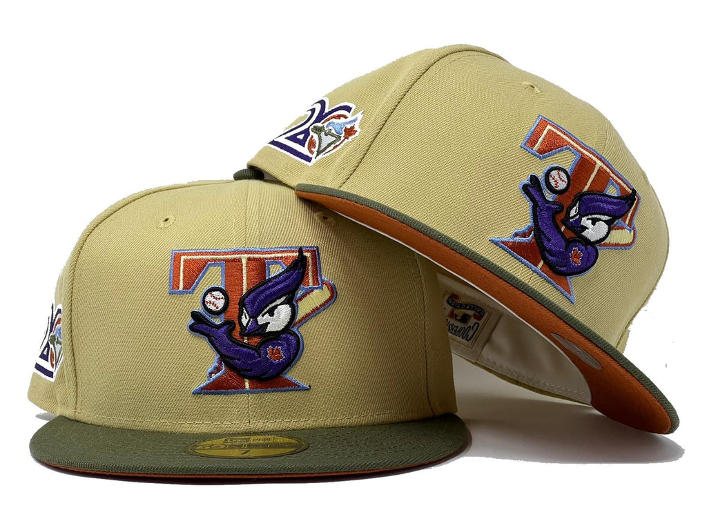 Toronto Blue Jays 20th Anniversary Rust Orange Brim New Era Fitted Hat