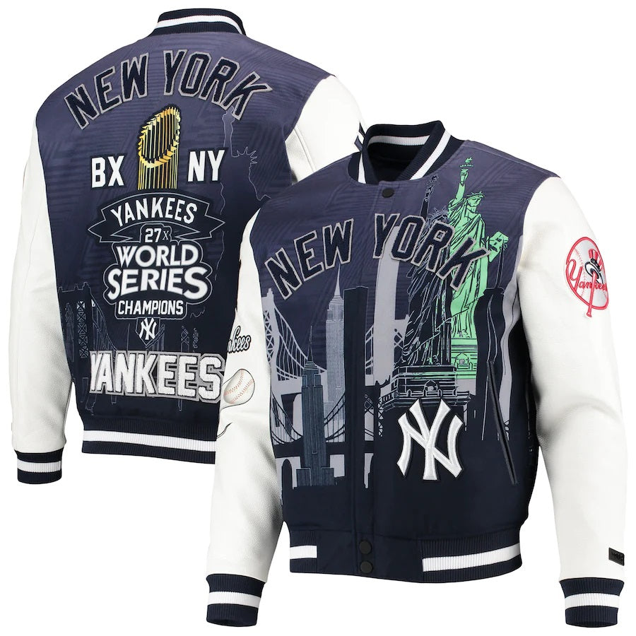 Navy New York Yankees Pro Standard Remix Varsity Jacket
