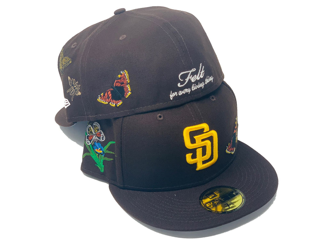 FELT * SAN DIEGO PADRES BROWN 59FIFTY NEW ERA FITTED HAT