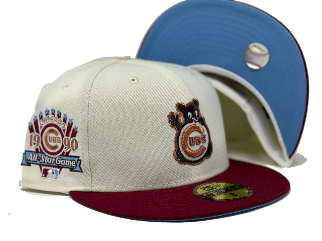Off White Chicago Cubs 1990 All Star Game 59fifty New Era Fitted Hat