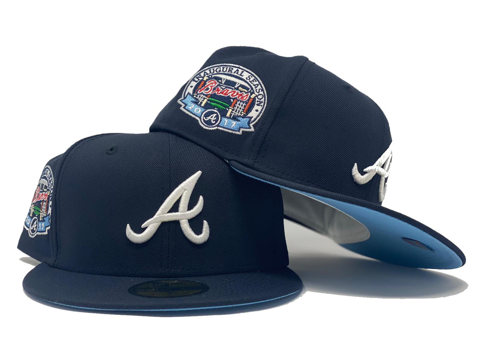 Atlanta Braves 2017 Inaugural Season New Era 59Fifty Fitted Hat (Graphite  Gray Turquoise Under Brim)