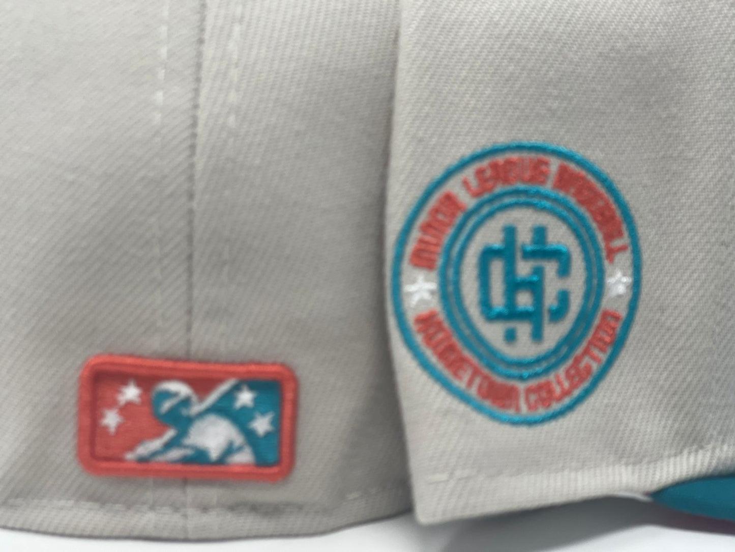 LAKELAND FLYING TIGERS "MILB * INTERNATIONAL SOCCER TEAM" CROSSOVER PACK INFRA RED BRIM NEW ERA FITTED HAT