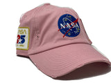 Light Pink Nasa Dad Hat 25th Anniversary Side Patch