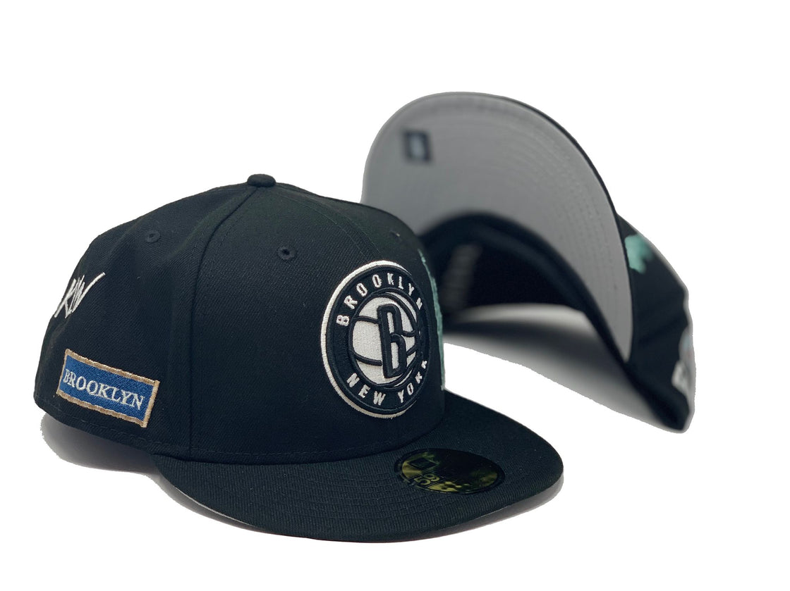 Black Brooklyn Nets NBA City Transit Collection By New Era Fitted