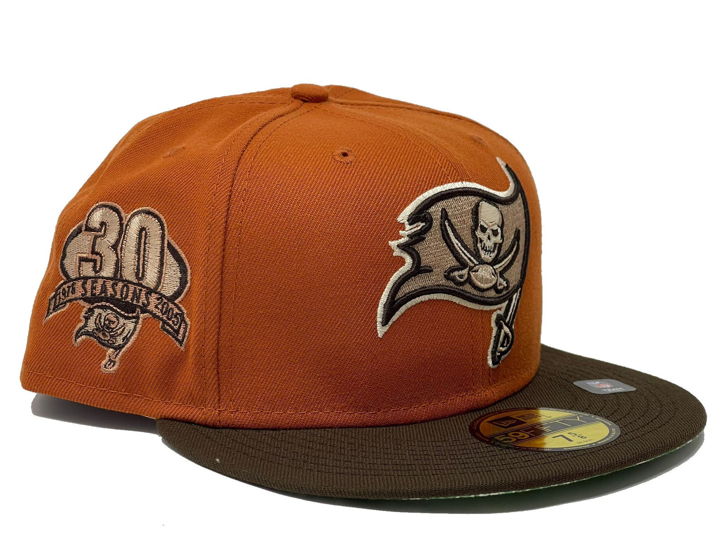 Tampa Bay Buccaneers 30th Anniversary "Thursday Night Football Paisley Brim" Collection" Kelly Green Paisley Brim New Era Fitted Hat