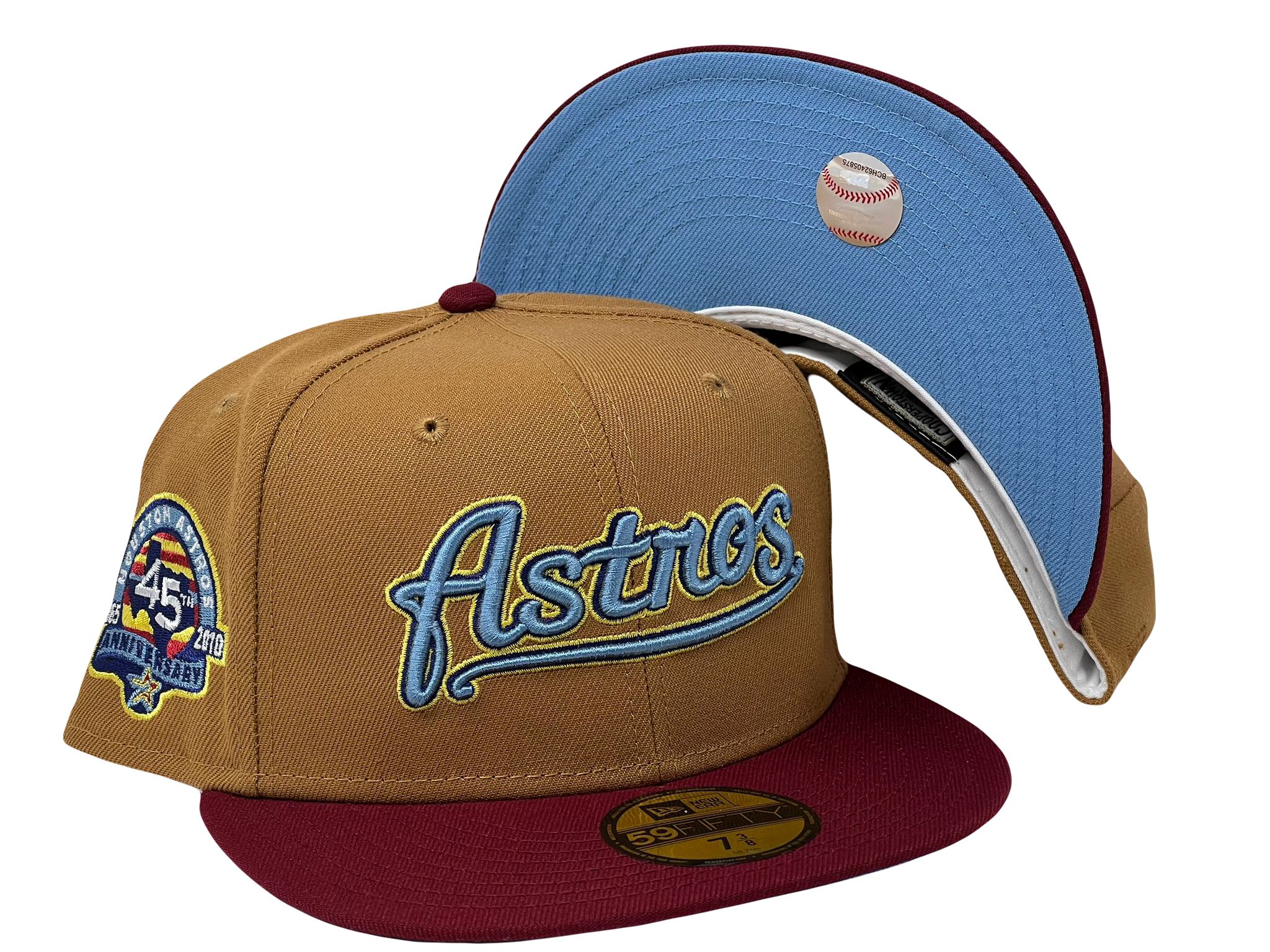 Houston Astros New Era 45th Anniversary Undervisor 59FIFTY Fitted Hat -  Pink/Sky Blue