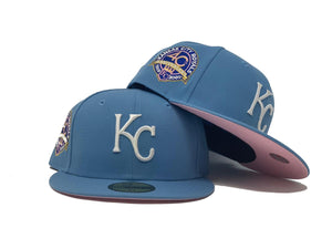 Kansas City Royals Sky Blue Pink Bottom 40th Anniversary New Era 59Fifty  Fitted