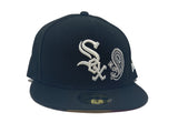 Black Chicago White Sox MLB Patch Work  New Era Fitted Hat