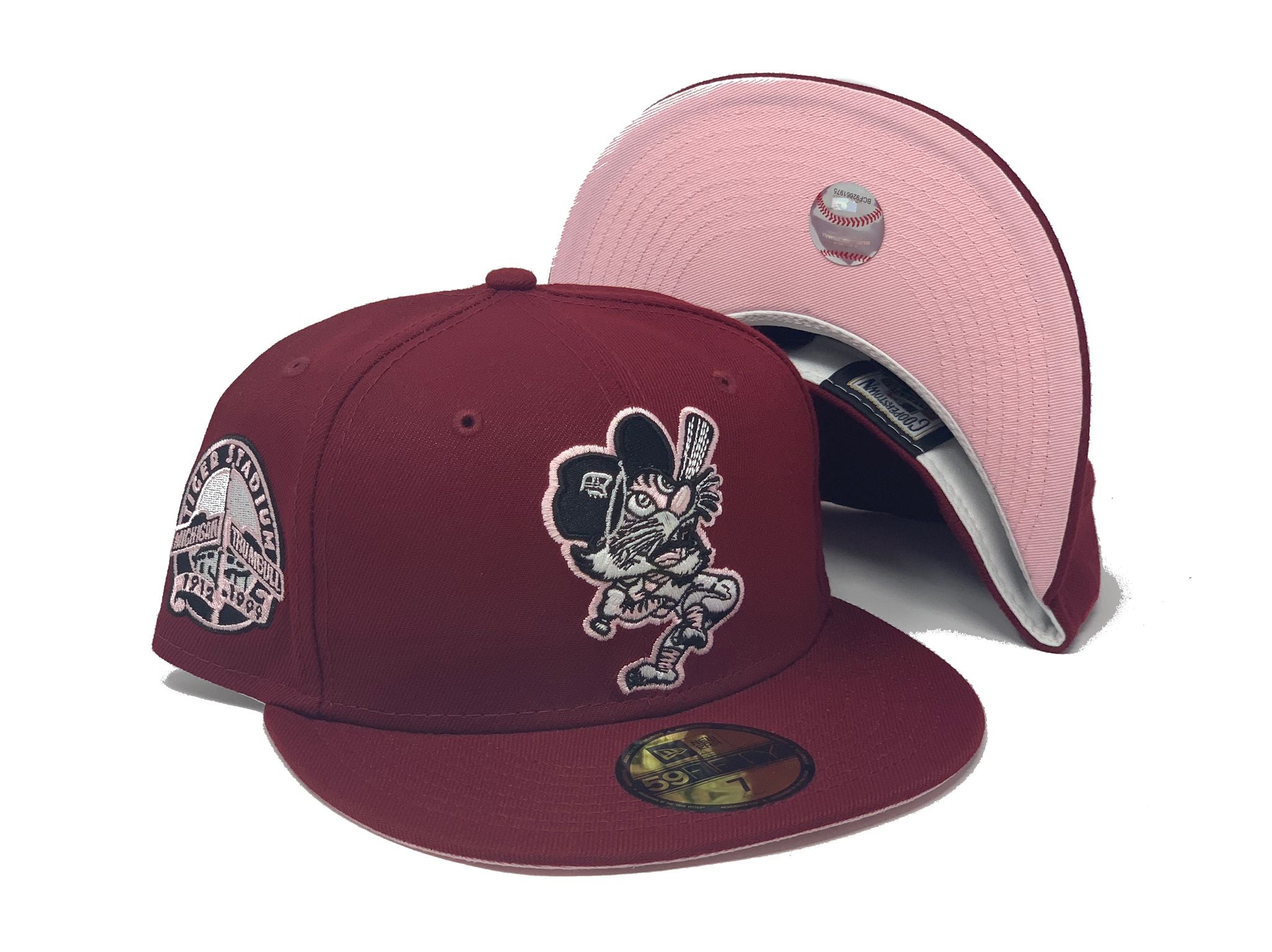 Burgundy Detroit Tigers Stadium Side Patch 59fifty New Era Fitted – Sports  World 165