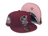 Burgundy Detroit Tigers Stadium Side Patch 59fifty New Era Fitted