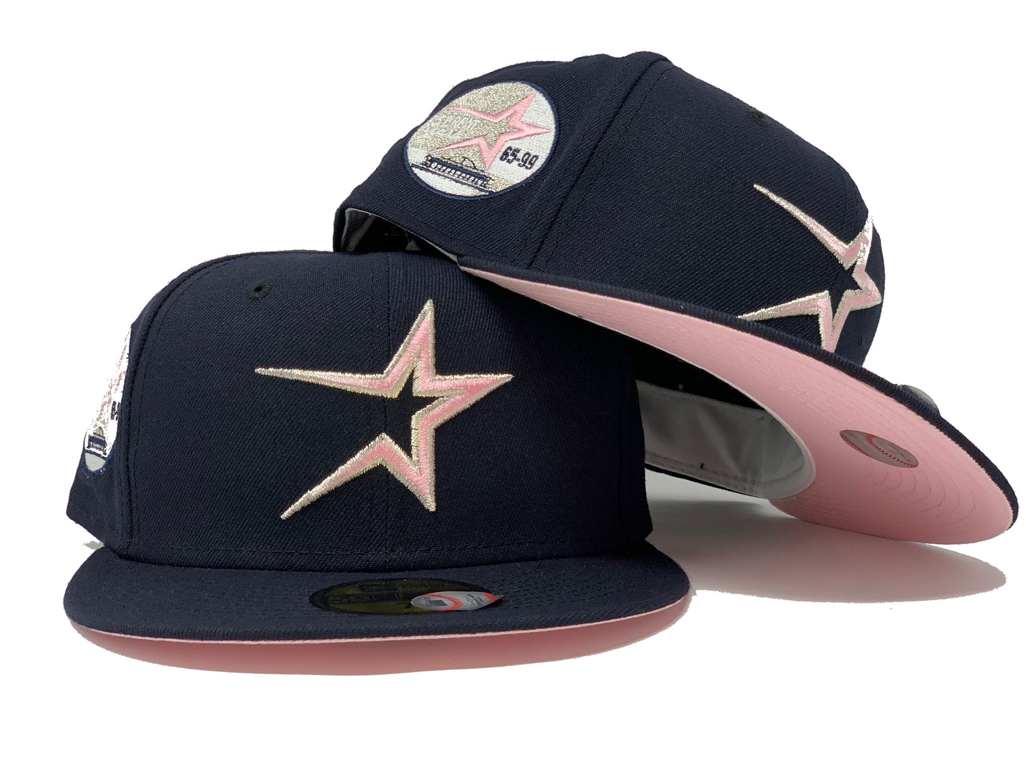New Era Mens MLB Houston Astros 35 Great Years 65-99 59Fifty Fitted Hat  70761541 Cream/Navy, Olive Undervisor