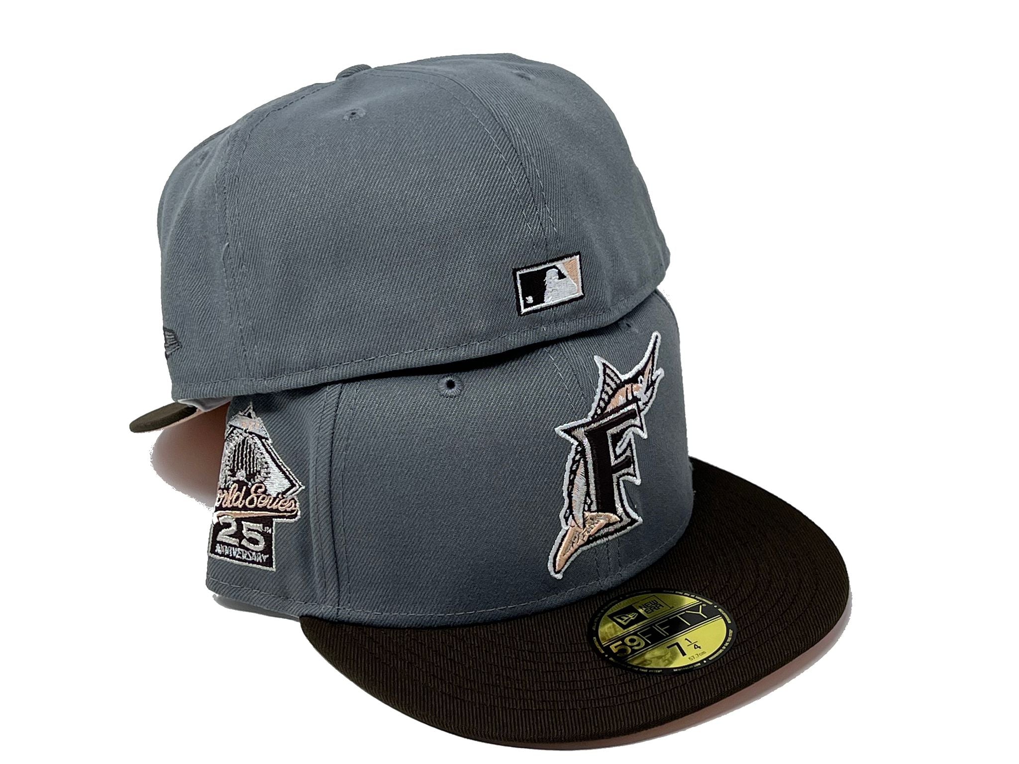 New Era Miami Marlins 25th Anniversary Patch Hat Club Exclusive Fitted Hat  White/Teal Men's - FW21 - US