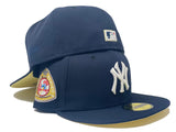 NEW YORK YANKEES 1959 WORLD SERIES NAVY BUTTER POPCORN YELLOW BRIM NEW ERA FITTED HAT