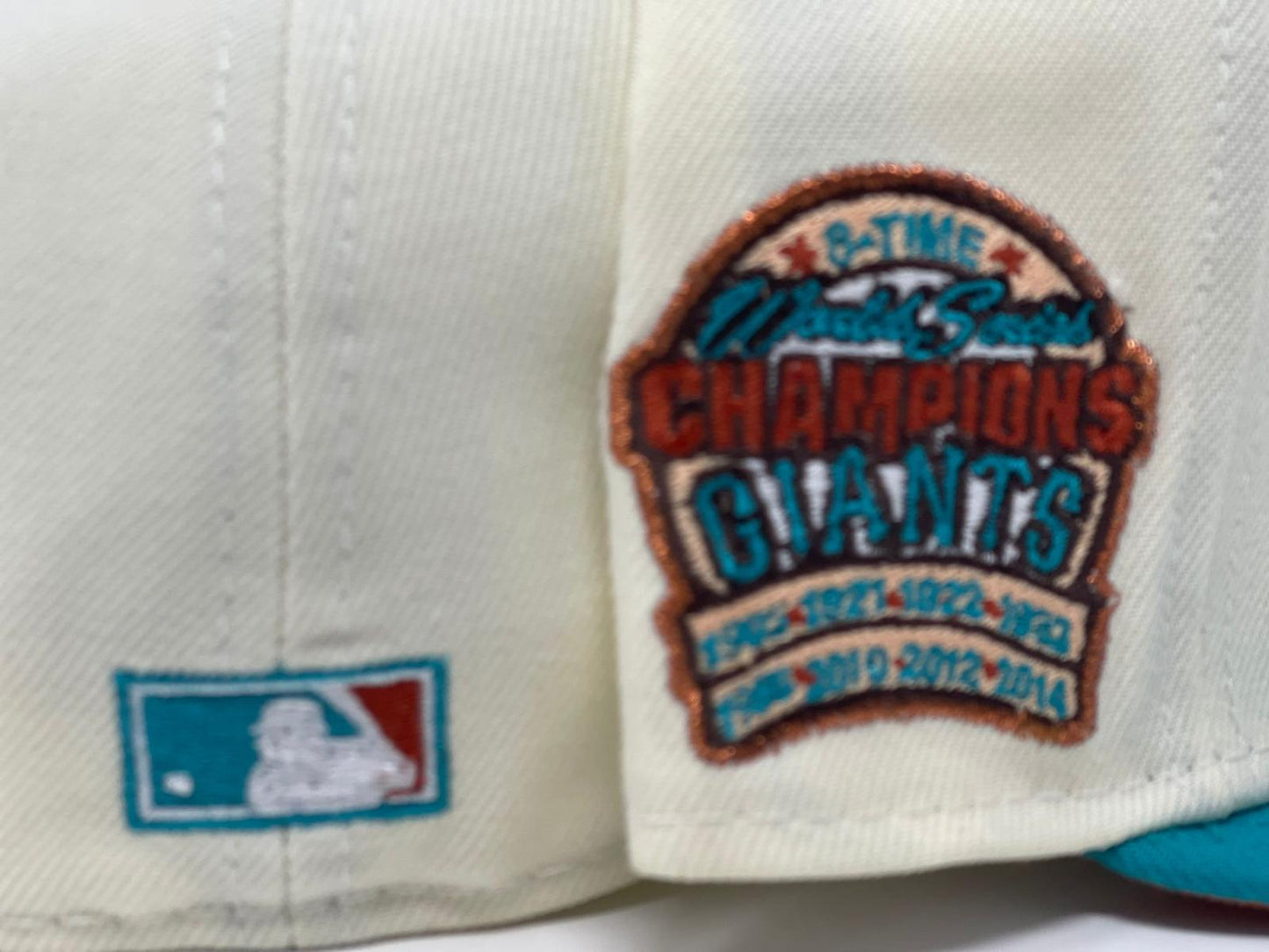 SAN FRANCISCO GIANTS 6TIMES WORLD CHAMPIONS " MIAMI SOUTH BEACH" PACK RUST BRIM NEW ERA FITTED HAT