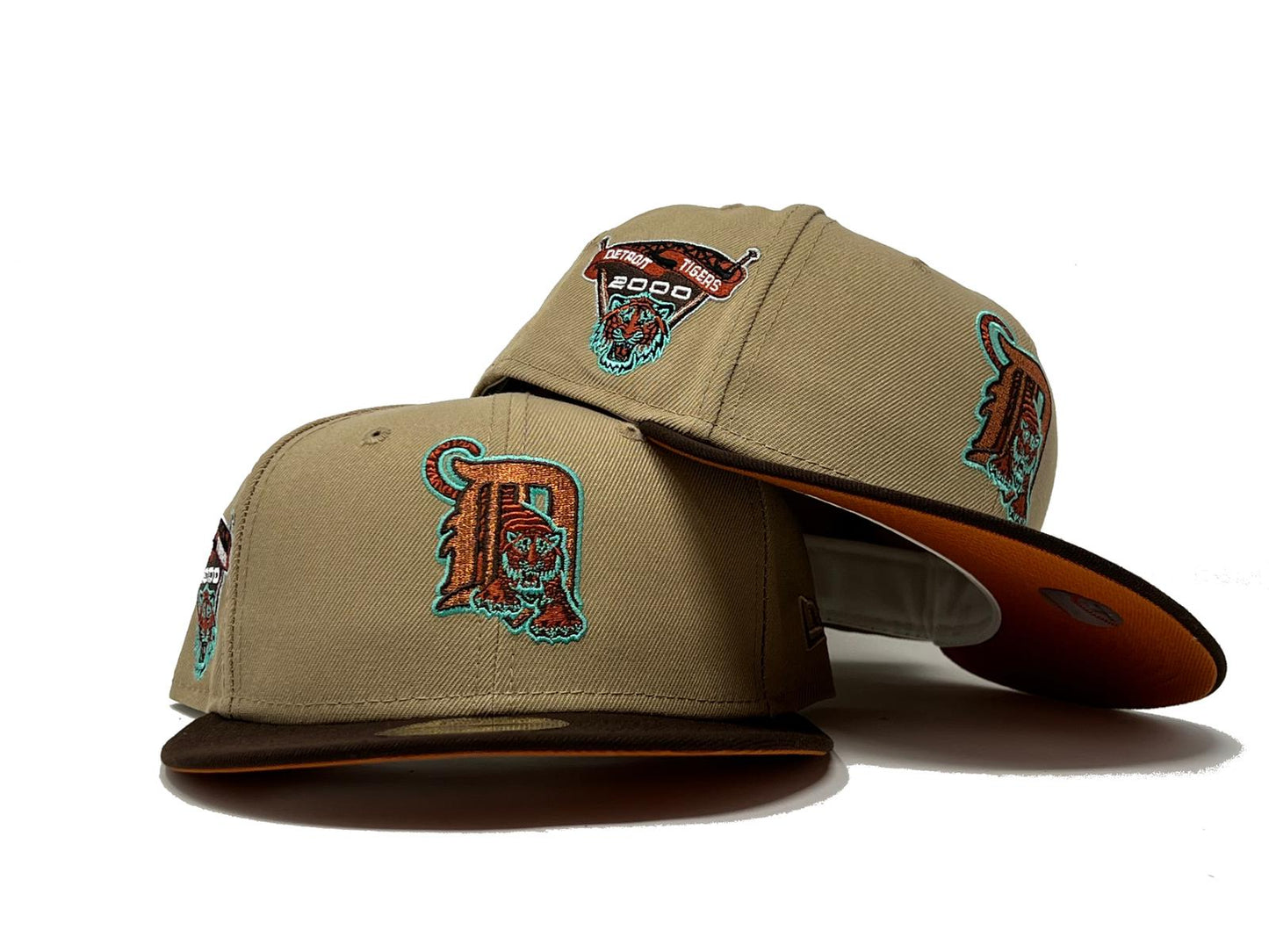 Detroit Tigers2000 All Star Game "Dirty Autumn Collection" Flight Orange Brim New Era Fitted Hat