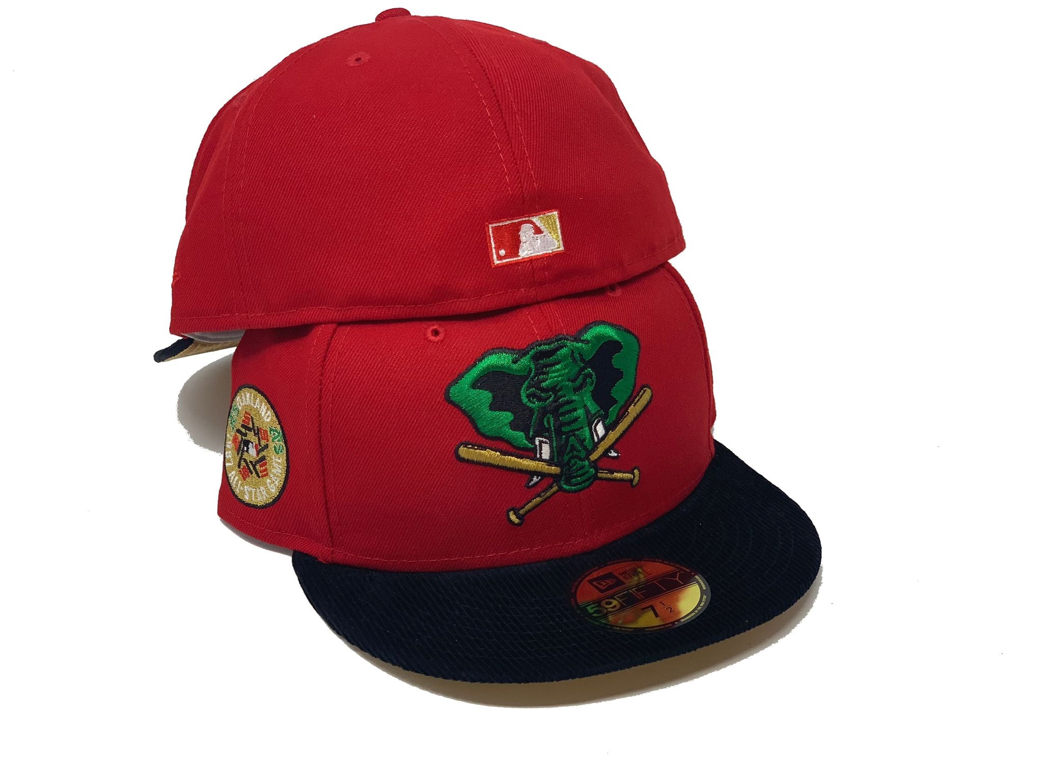 Oakland Athletics 1987 All Star Game New Era 59FIFTY Fitted Hat (Navy Cardinal Khaki Under BRIM) 7 1/8