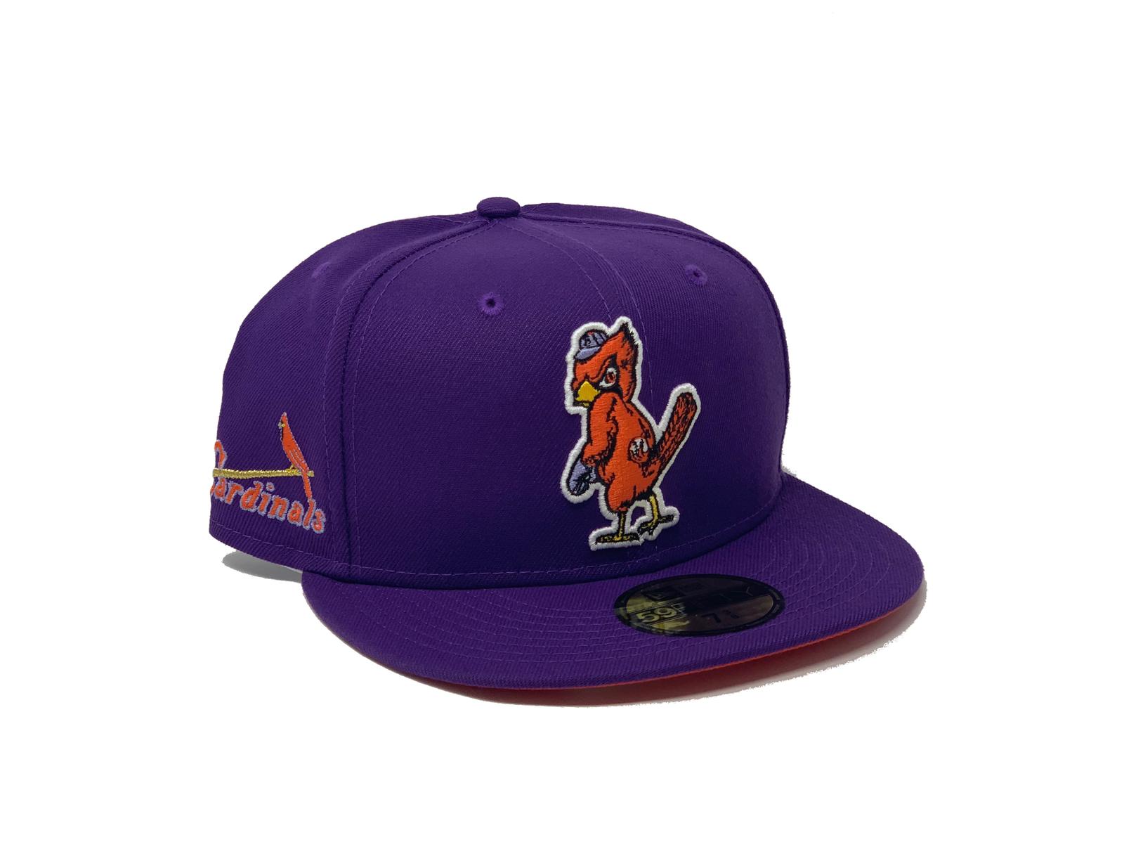 St. Louis Cardinals New Era Purple Undervisor 59FIFTY Fitted Hat - Red