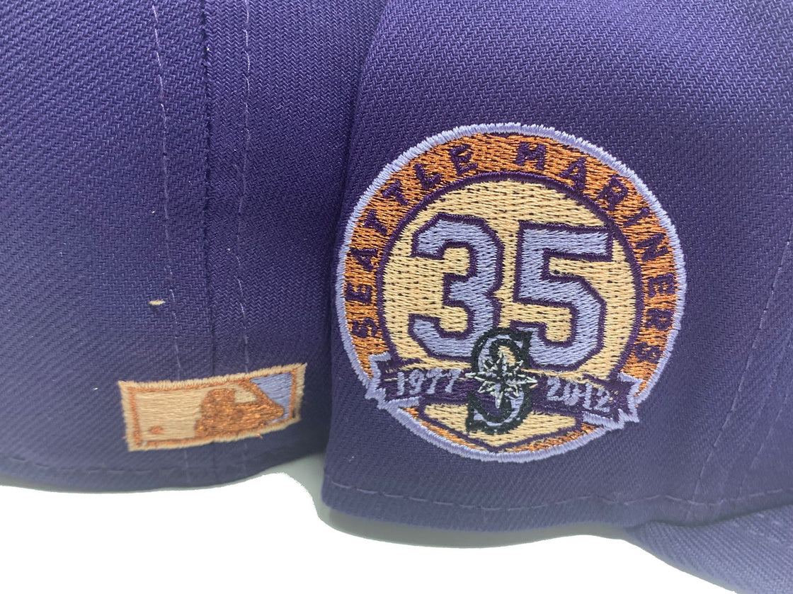 Purple Seattle Mariners 35th Anniversary Custom New Era Fitted Hat