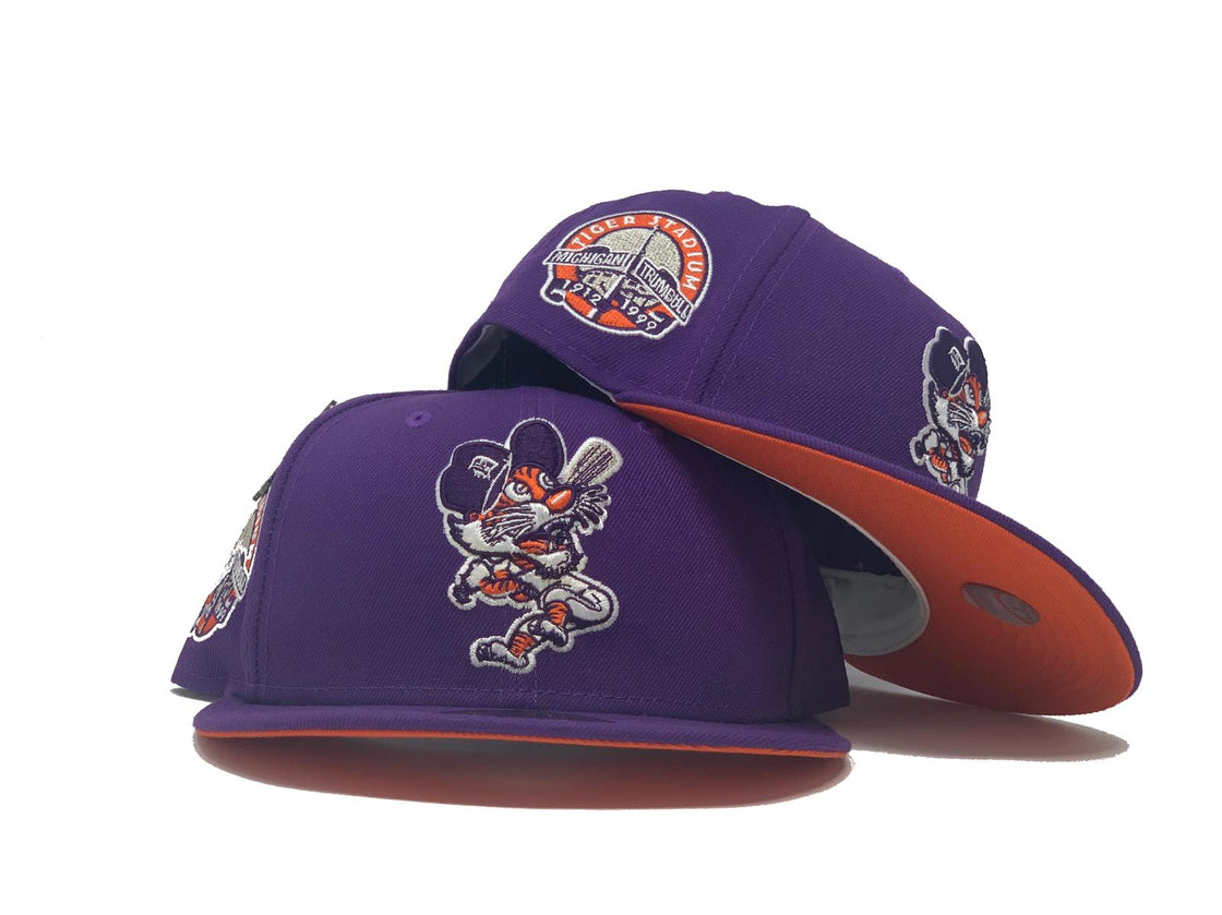 Deep Purple Detroit Tigers Custom 59fifty New Era Fitted Hat