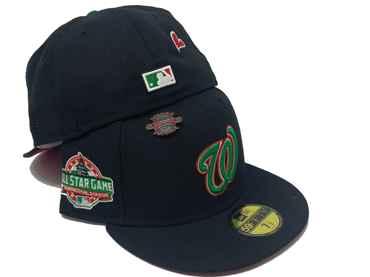 WASHINGTON NATIONS 2018 ALL STAR GAME "BEHIND THE COLORS" RED BRIM NEW ERA FITTED HAT