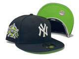 NEW YORK YANKEES 1995 ALL STAR GAME BLACK LIME GREEN BRIM NEW ERA FITTED HAT