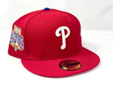 PHILADESLPHIA PHILLIES 1996 ALL STAR GAME RED PINK BRIM NEW ERA FITTED HAT