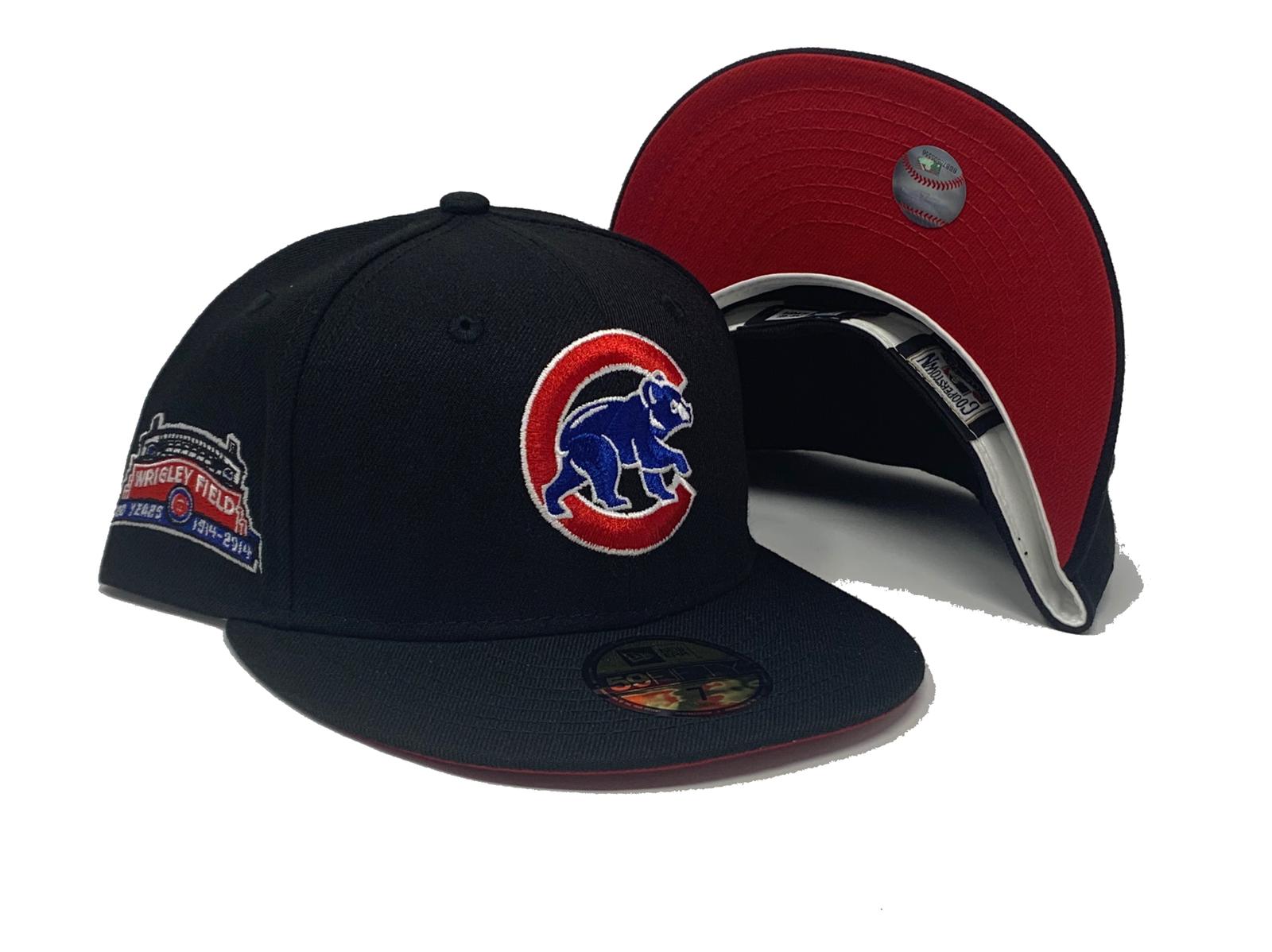 New Era 59FIFTY Black Dome Chicago Cubs Wrigley Field Patch Logo Hat - Black Black / 6 7/8