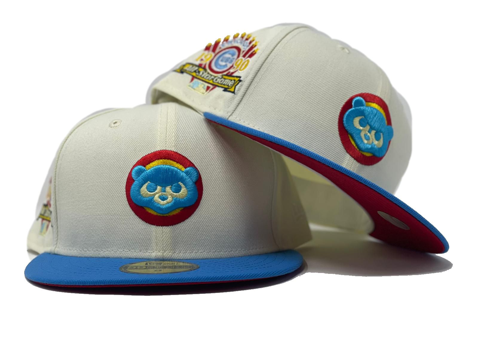 7 3/8 Chicago Cubs Two Tone Chrome Red Icey Grey 59fifty