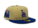 LOS ANGELES DODGERS 60TH ANNIVERSARY "VEGAS GOLD COLLECTION" ICY BRIM NEW ERA FITTED HAT