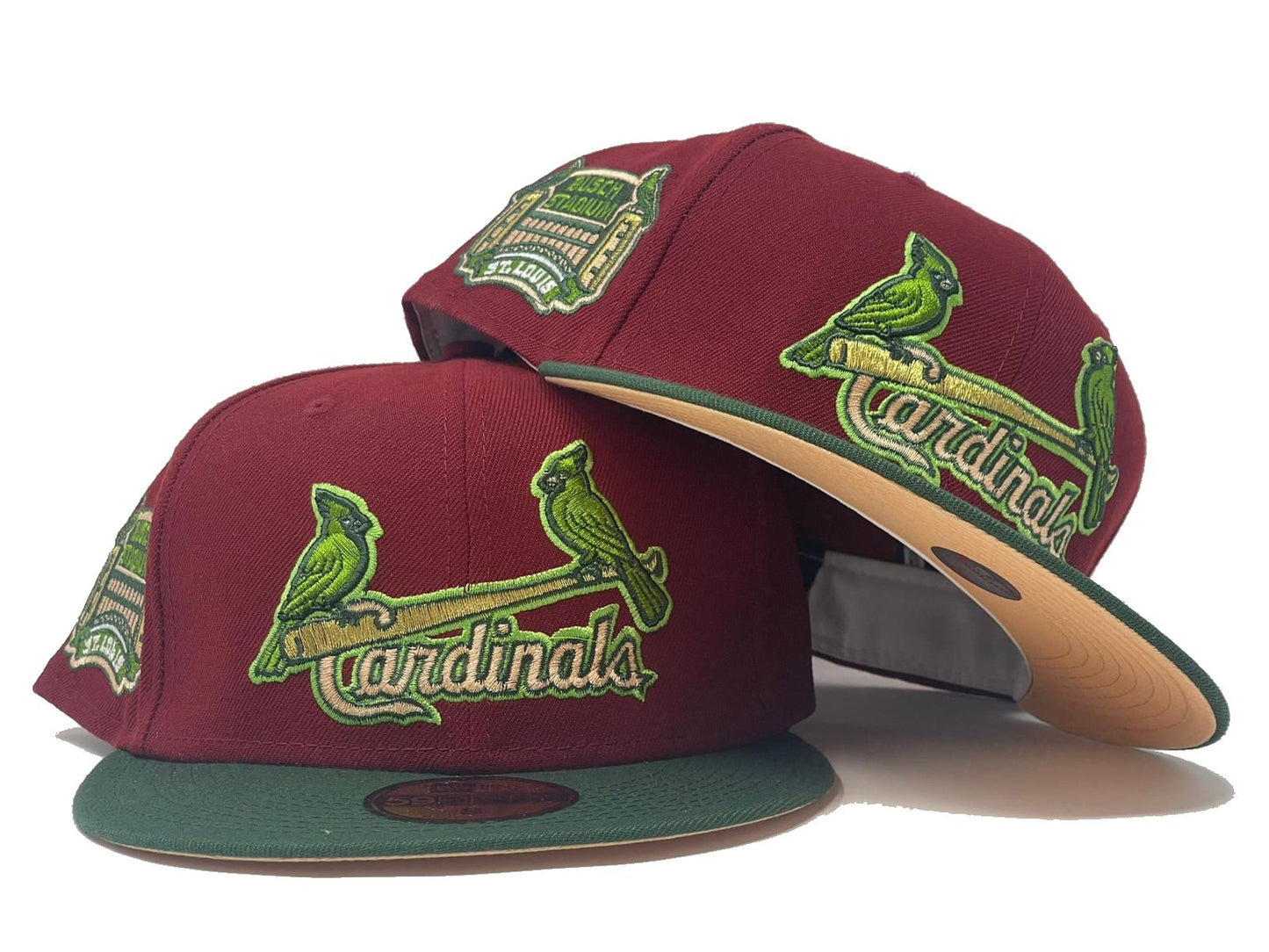 St. Louis Cardinals Busch Stadium Peach Brim New Era Fitted Hat